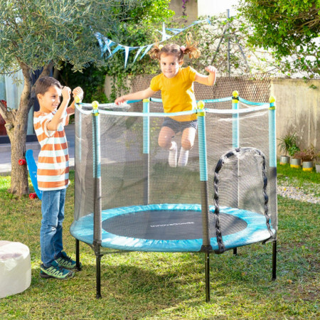 Trampoline Kidine pour enfants - Avec filet de sécurité