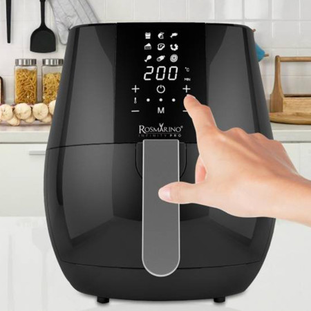 Friteuse à air chaud sans huile Rosmarino 3,5 L 1500W - la solution pour des frites saines et savoureuses