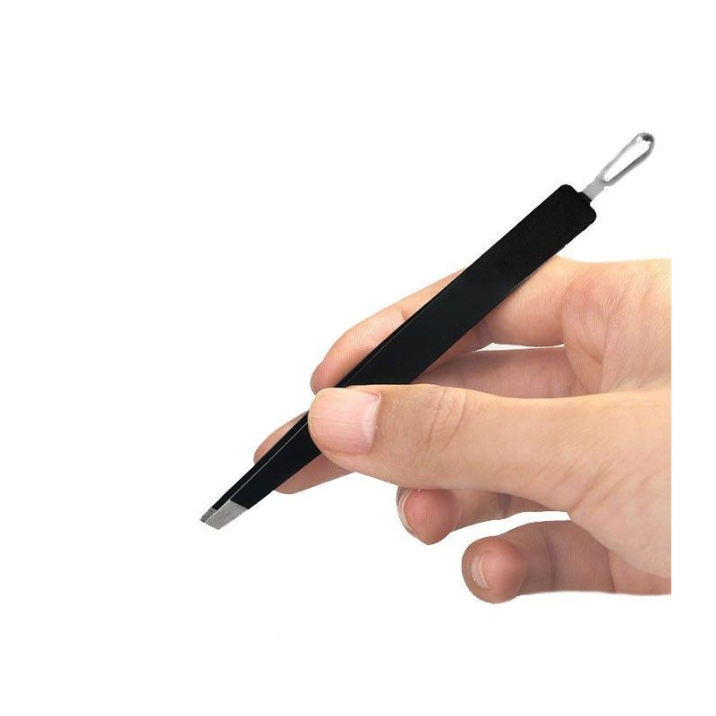 Pince à Epiler Professionnelle Inoxydable 2 en 1 pour Éliminer l'Acné, Points Noir, Comedons etc