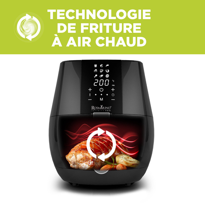 Cuisinez sainement avec l'Air Fryer Pro Rosmarino : la friteuse à air chaud
