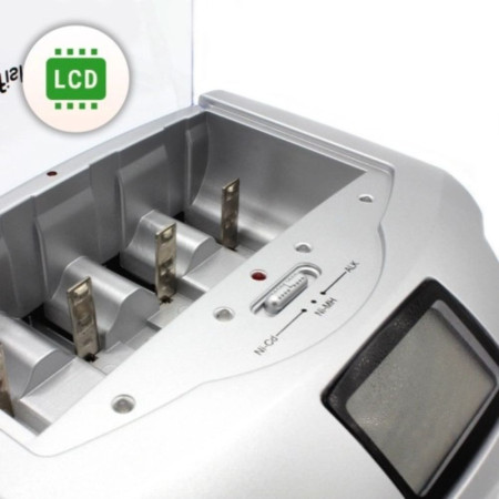 BATTERY CHARGER : Chargeur Universel de Piles avec Écran LCD