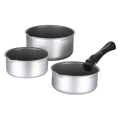 AM120 : Set de 3 Casseroles Tous Feux Arthur Martin 16 - 18 - 20 cm avec une Poignée