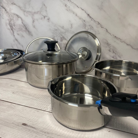 AM8411 : Batterie de Cuisine Inox 10 Pièces Arthur Martin Tous Feux dont Induction et Four
