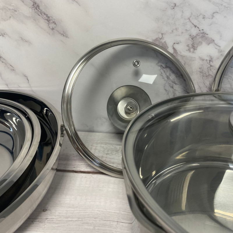 AM8411 : Batterie de Cuisine Inox 10 Pièces Arthur Martin Tous Feux dont Induction et Four