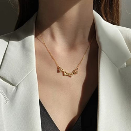 CLOVHEART : Collier Pendentif Trèfle à 4 Feuilles Magnétique en Forme de Cœur