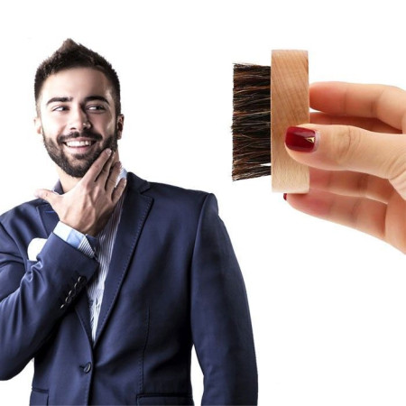 Brosse d'Entretien de la Barbe en Poils de Sanglier