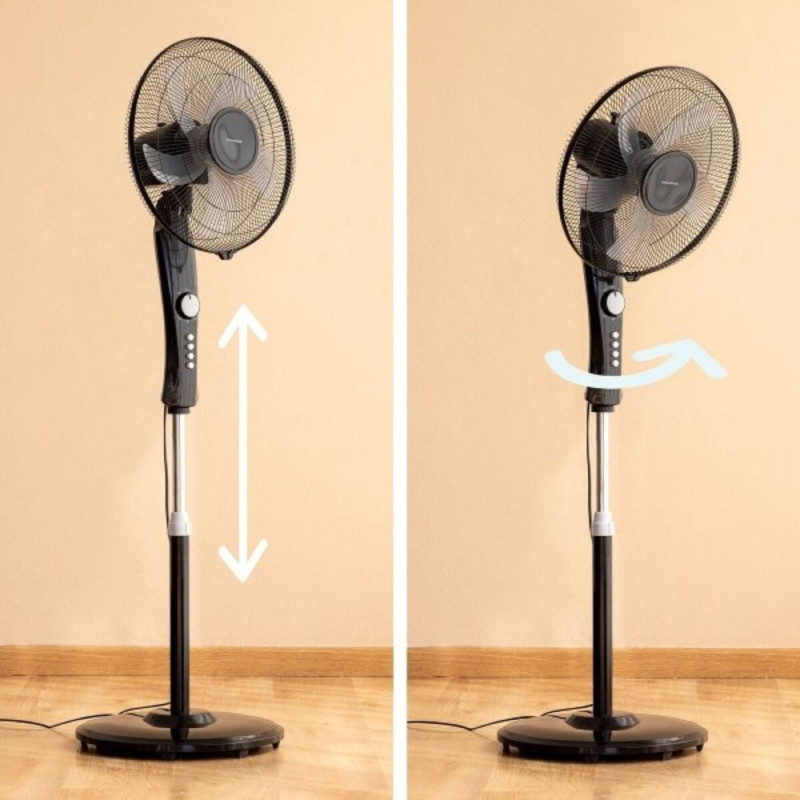 BREEZ : Ventilateur sur Pied avec Hauteur et Vitesse Réglables - 45W