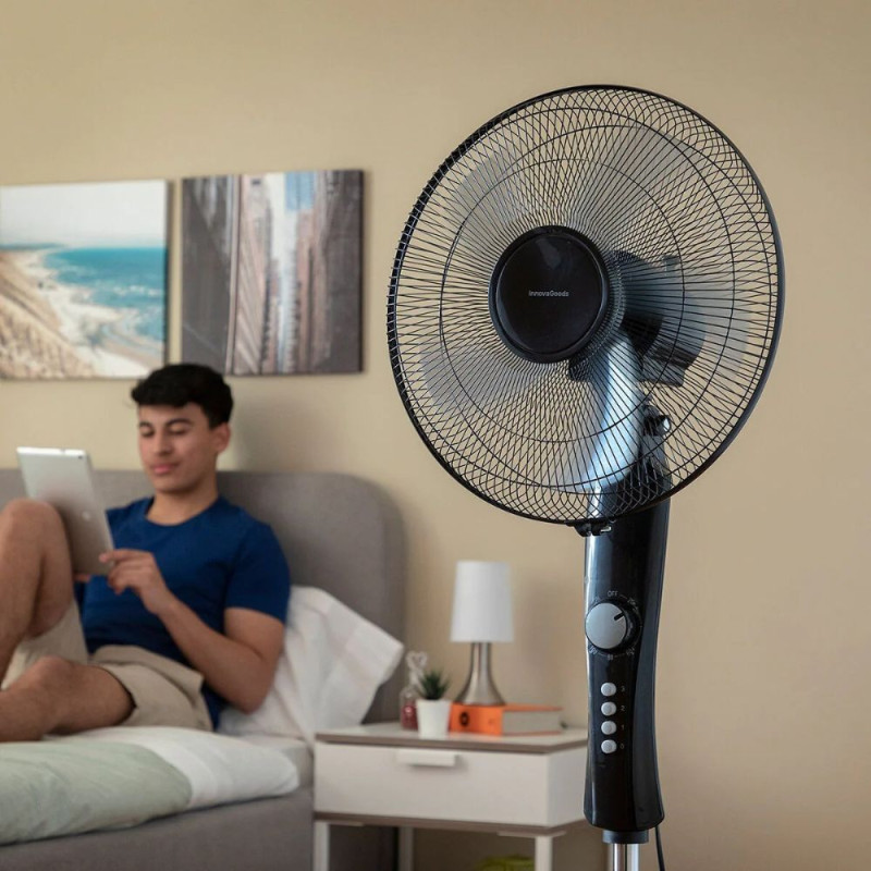 BREEZ : Ventilateur sur Pied avec Hauteur et Vitesse Réglables - 45W