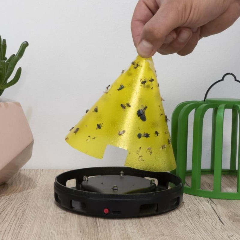 CACTUS TRAP : Piège Collant et Lumineux Anti insectes - Rechargeable