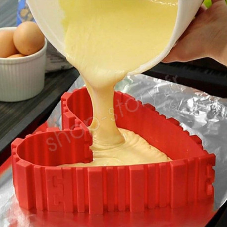 Magique Moule à Gâteau Modulable en Silicone (4pcs)