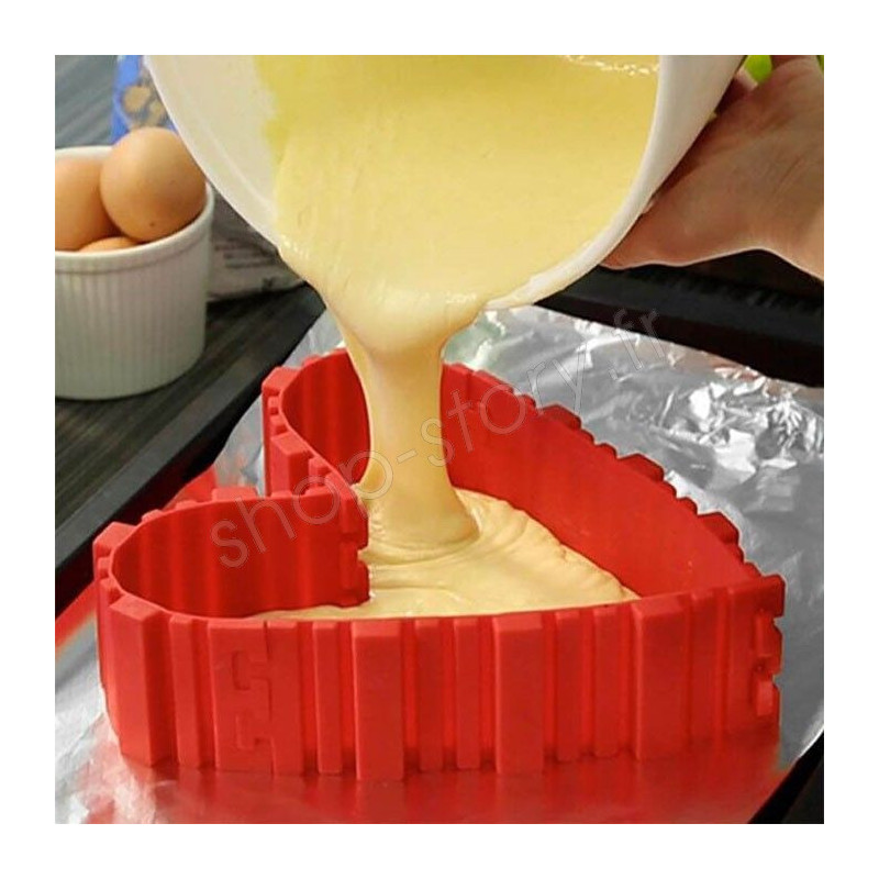 Magique Moule à Gâteau Modulable en Silicone (4pcs)