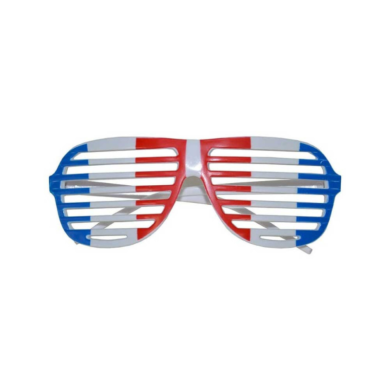 Lunettes de supporters store drapeau tricolore bleu/blanc/rouge France
