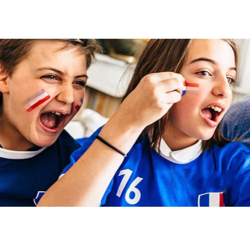 Stick crayon de maquillage supporter drapeau tricolore bleu/blanc/rouge France