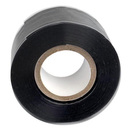 Ruban de réparation silicone isolant et auto amalgamant, colmate les fuites, étirable et étanche - Noir - 3m x 25mm