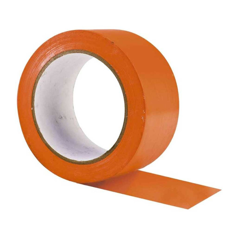 Ruban adhésif de chantier multi usage, masquage réparation - PVC orange - 33 m x 50 mm