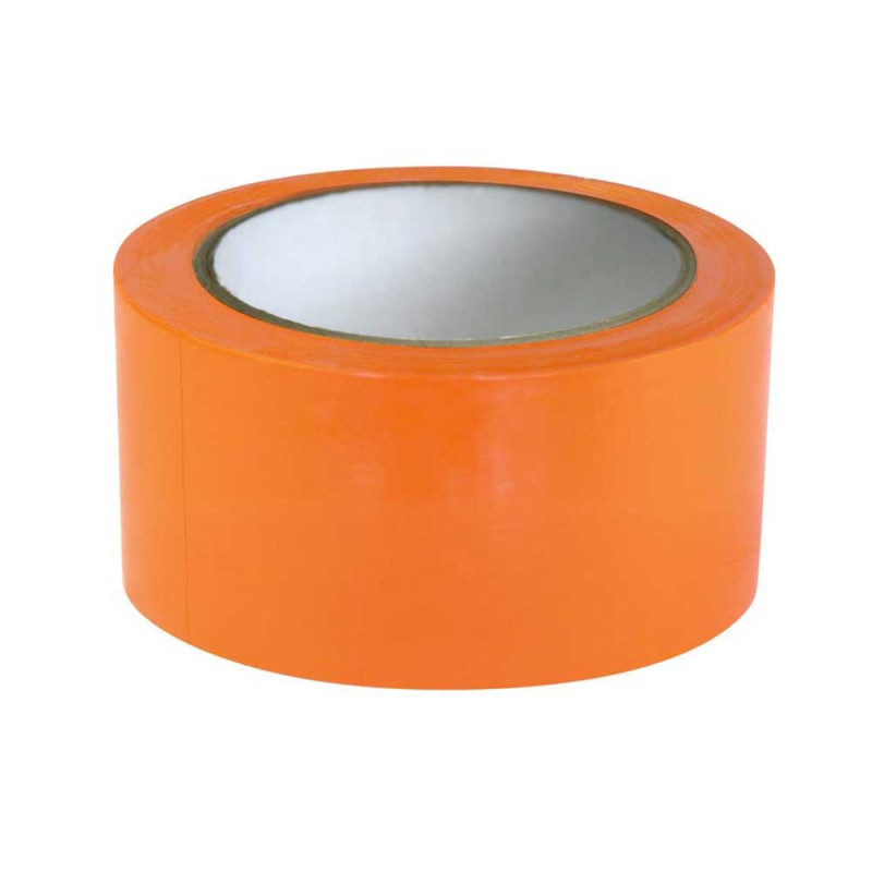 Ruban adhésif de chantier multi usage, masquage réparation - PVC orange - 33 m x 50 mm