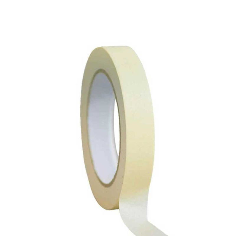 Ruban de masquage adhésif - Protection travaux de peinture bricolage toutes surfaces - 19mm x 50m - Beige