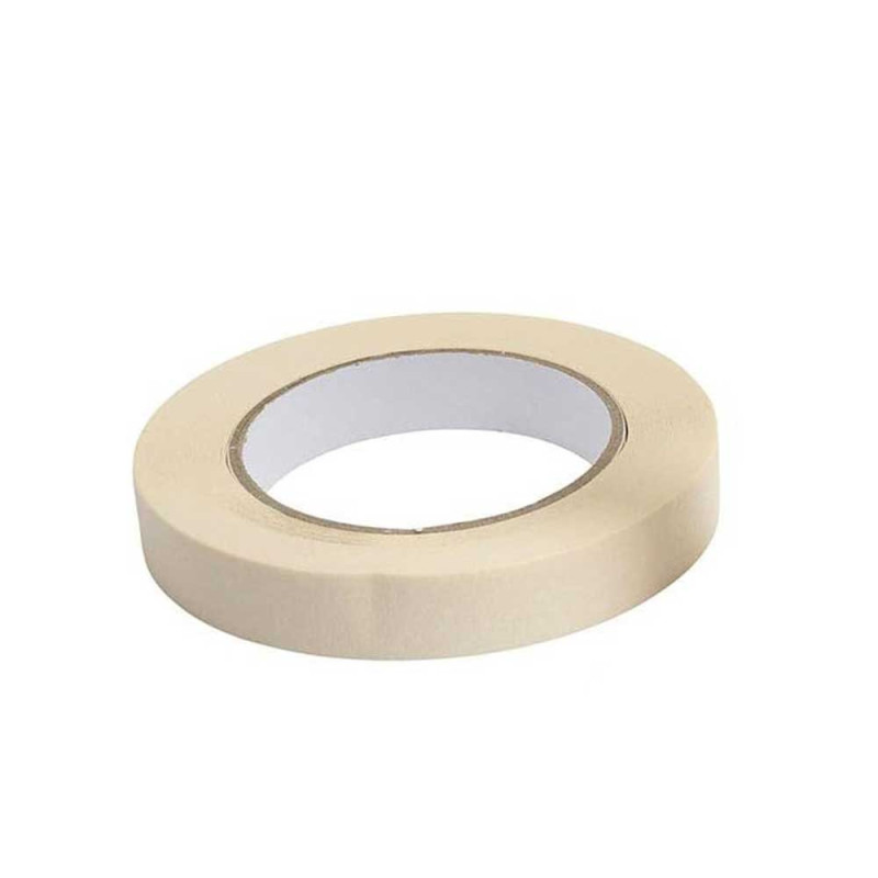 Ruban de masquage adhésif - Protection travaux de peinture bricolage toutes surfaces - 19mm x 50m - Beige