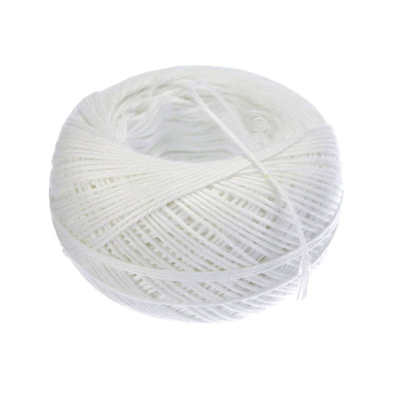 Ficelle alimentaire en polyester blanc 100 mètres, ficelle pour rôti, ficelle de cuisine