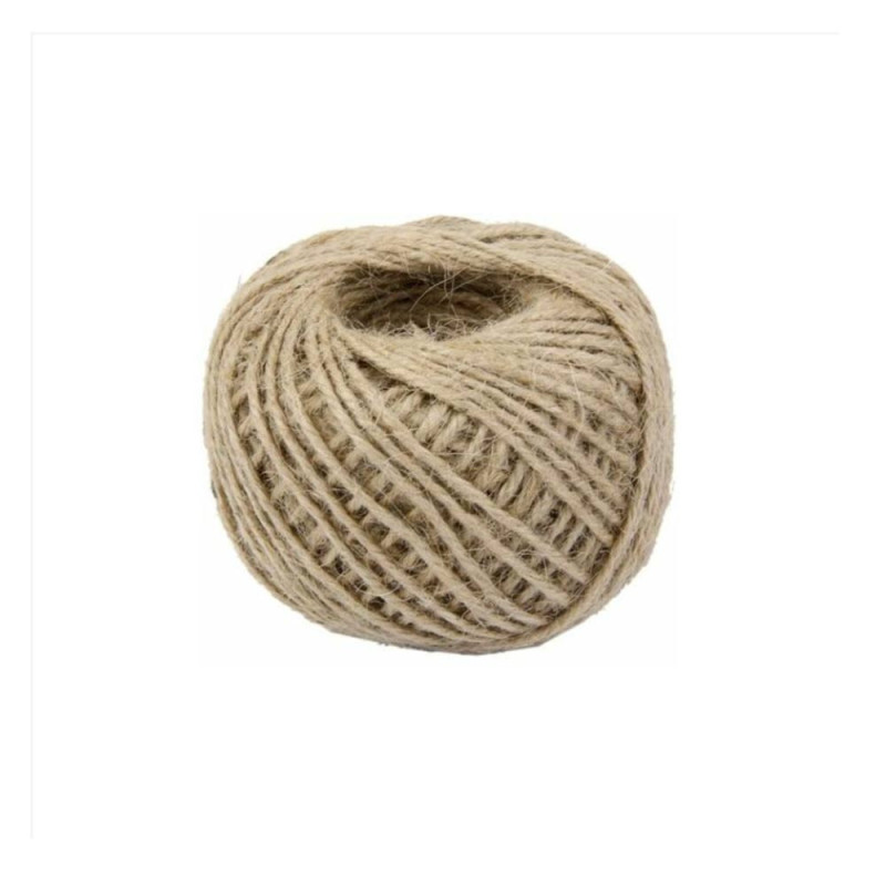 Ficelle en jute naturelle brune - 2mm x 40m - Corde ce chanvre épaisse pour décoration, jardin, bricolage, art et artisanat