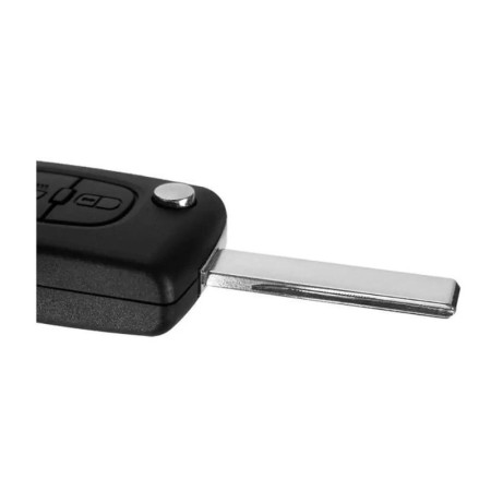 Coque de Clé de Voiture Rabattable à 2 Boutons Plip Compatible PEUGEOT CITROËN