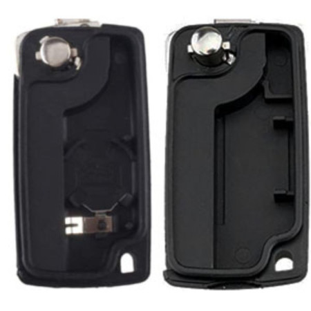 Coque de Clé de Voiture Rabattable à 2 Boutons Plip Compatible PEUGEOT CITROËN