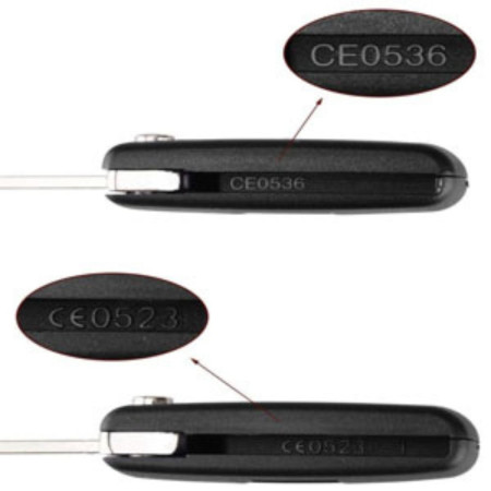 Coque de Clé de Voiture Rabattable à 2 Boutons Plip Compatible PEUGEOT CITROËN