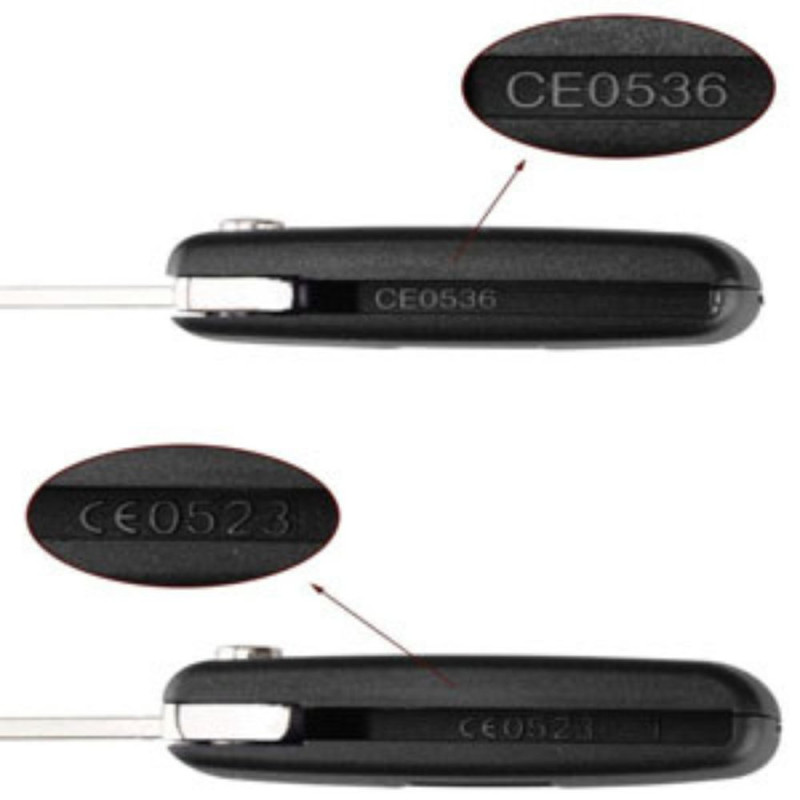 Coque de Clé de Voiture Rabattable à 2 Boutons Plip Compatible PEUGEOT CITROËN