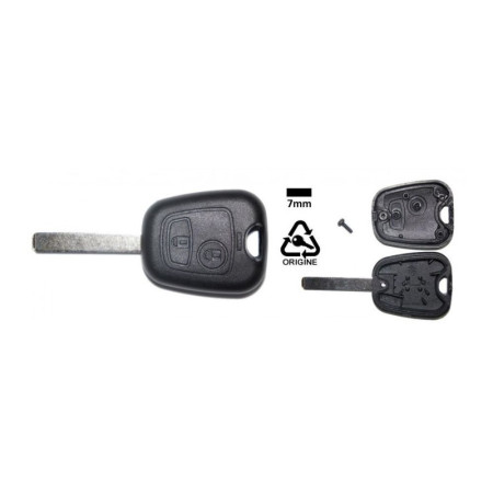 Coque de Clé Vague à 2 Boutons Plip Compatible Véhicules PEUGEOT CITROËN
