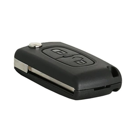 Coque de Clé Rabattable à 2 Boutons Plip Compatible Voitures PEUGEOT CITROËN