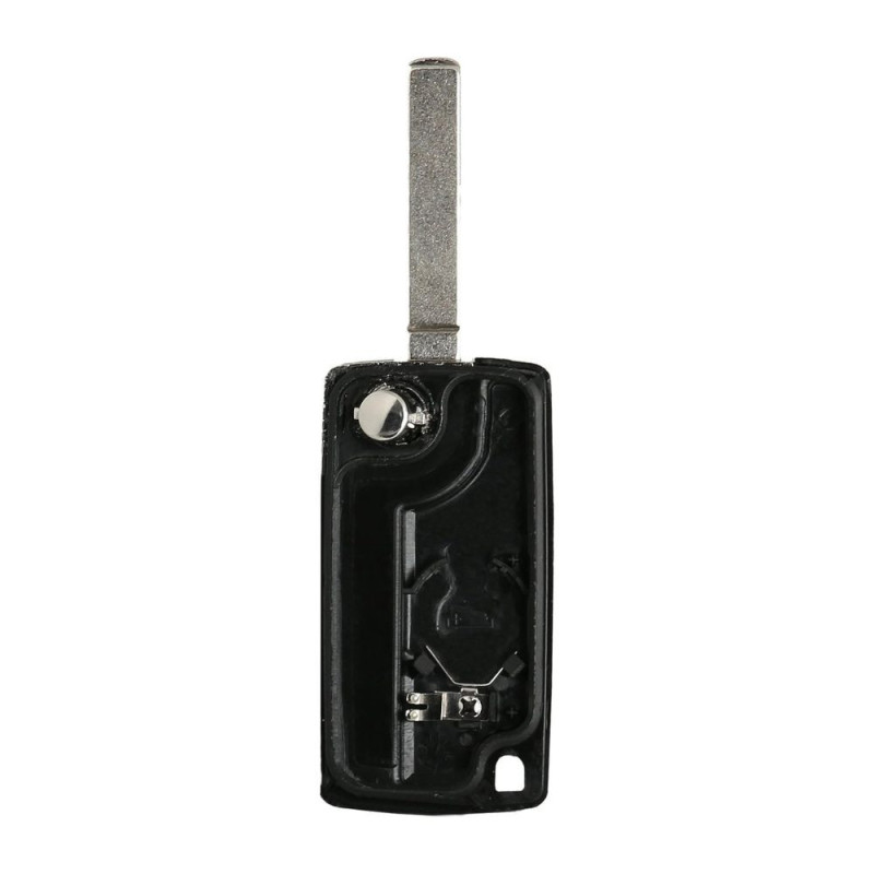 Coque de Clé Rabattable à 2 Boutons Plip Compatible Voitures PEUGEOT CITROËN