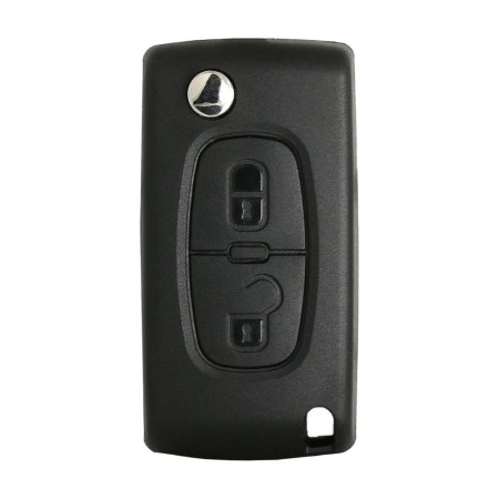 Coque de Clé Rabattable à 2 Boutons Plip Compatible Voitures PEUGEOT CITROËN