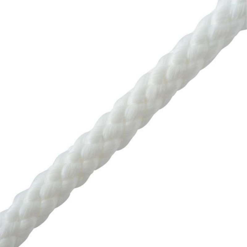 Tresse blanche en polypropylène sur bobine - 100 M