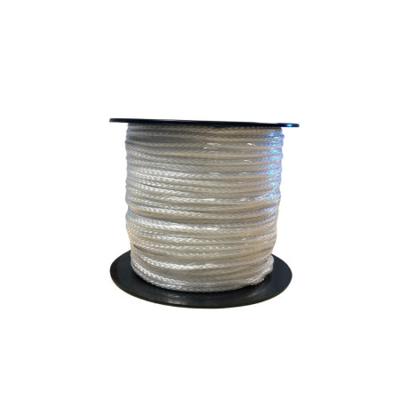 Tresse blanche en polypropylène sur bobine - 100 M
