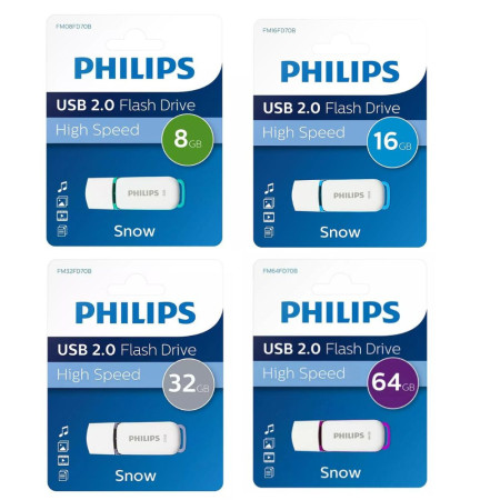 Clé USB Philipps 2.0 8/16/32 ou 64 GB