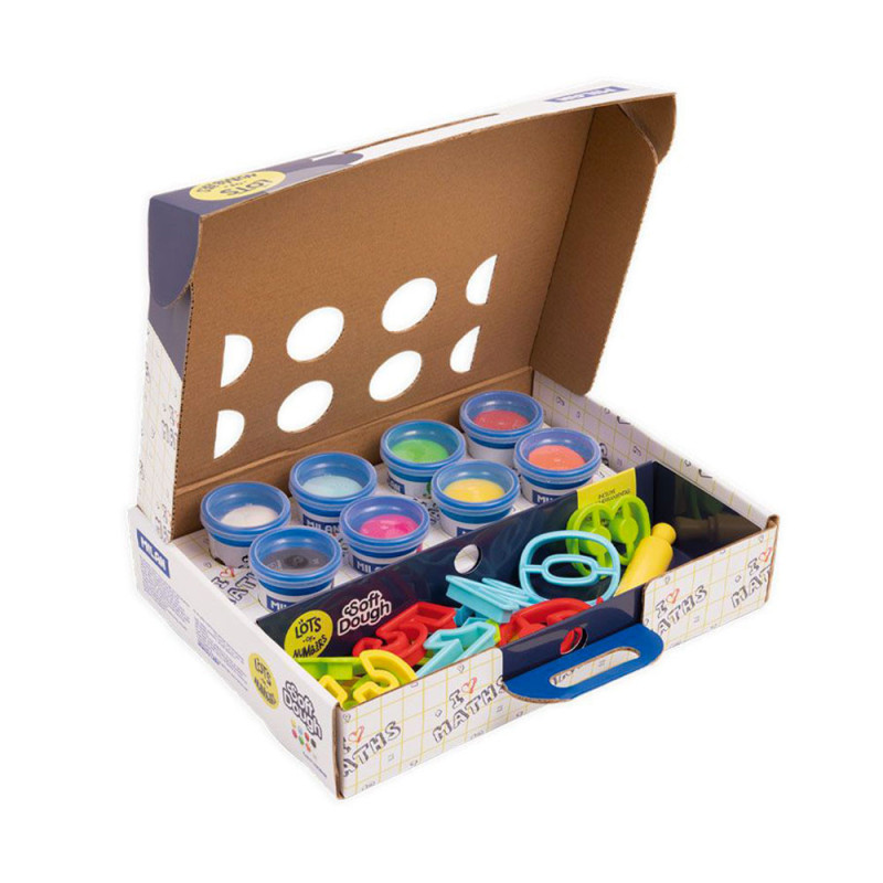Coffret Pâte à Modeler Souple 8 Pots 59gr Soft Dough avec Outils et Chiffres