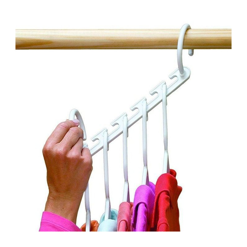 lot de 8 Cintres Multiples Save Space Hanger Cintre Multiple Magique