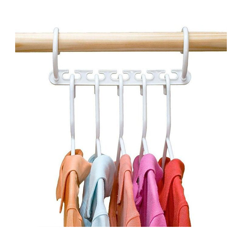 lot de 8 Cintres Multiples Save Space Hanger Cintre Multiple Magique