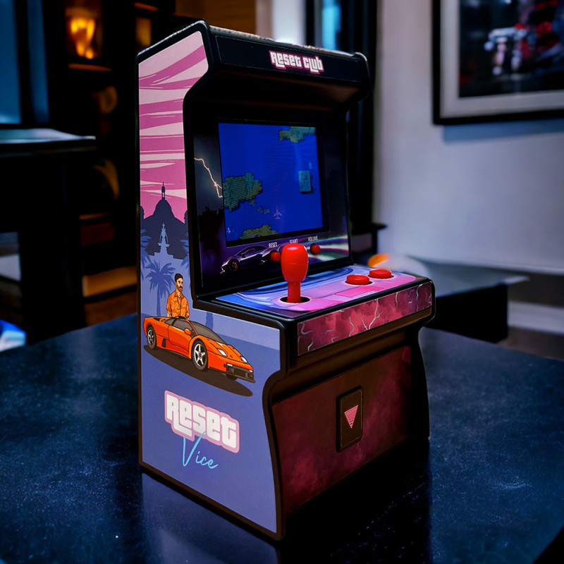 Mini Borne Arcade Reset Club - 200 Jeux Rétro 8 bits