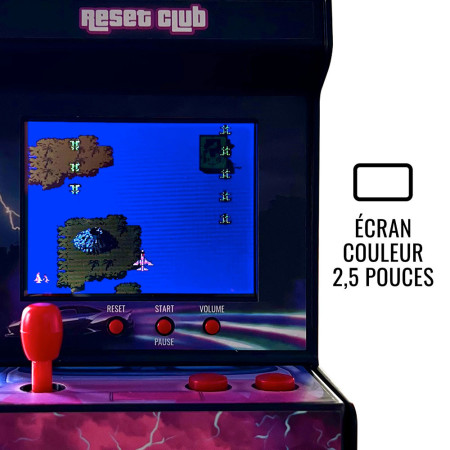 Mini Borne Arcade Reset Club - 200 Jeux Rétro 8 bits