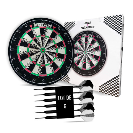 Jeu d'Adresse Cible avec Lot de 6 Fléchettes