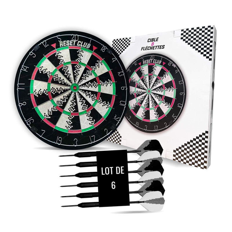 Jeu d'Adresse Cible avec Lot de 6 Fléchettes