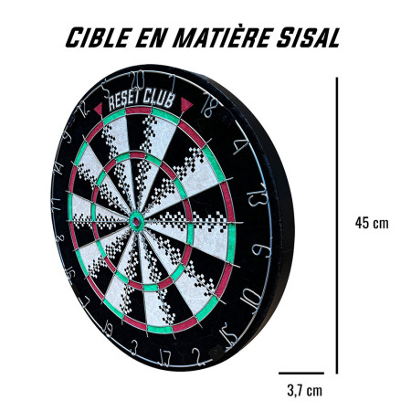 Jeu d'Adresse Cible avec Lot de 6 Fléchettes