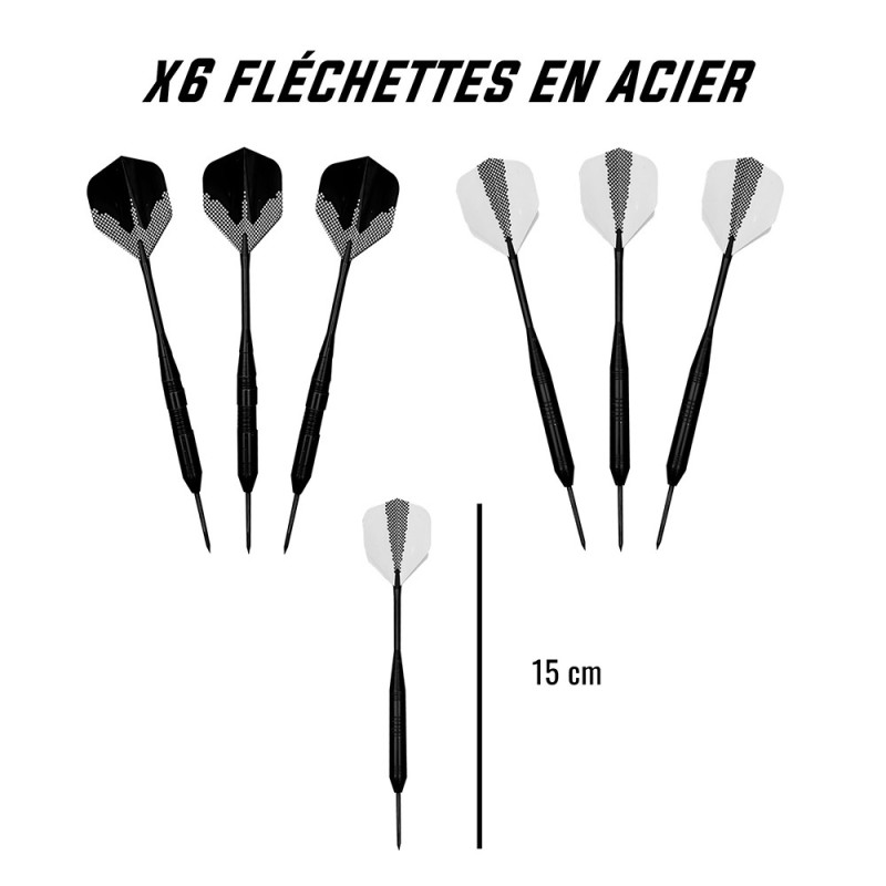 Jeu d'Adresse Cible avec Lot de 6 Fléchettes