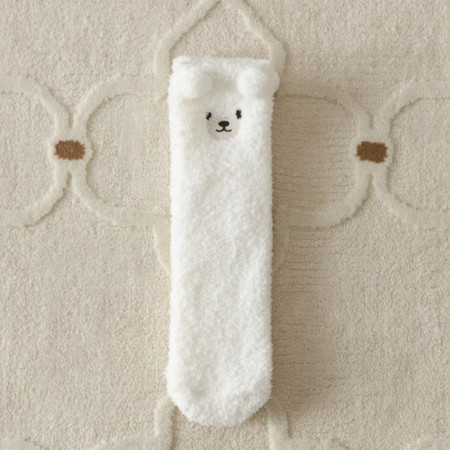 TEDDY SOCKS : Paire de Chaussettes Cocooning Ourson en Peluche : Douceur et style à vos pieds - Taille Unique
