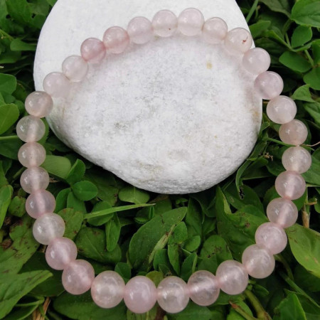 Bracelet Calme Paix et Tendresse avec Pierres Naturelles en Quartz Rose