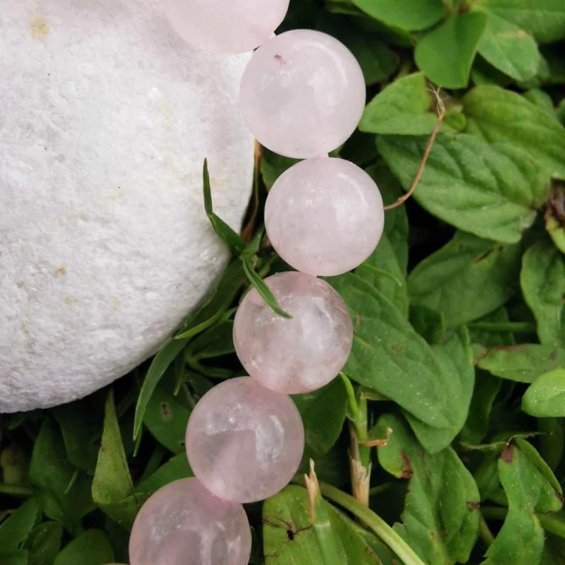 Bracelet Calme Paix et Tendresse avec Pierres Naturelles en Quartz Rose