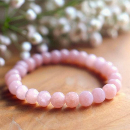 Bracelet Calme Paix et Tendresse avec Pierres Naturelles en Quartz Rose