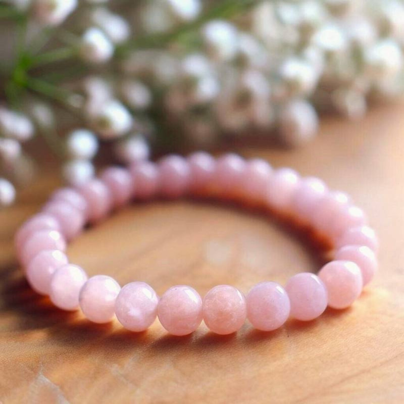 Bracelet Calme Paix et Tendresse avec Pierres Naturelles en Quartz Rose