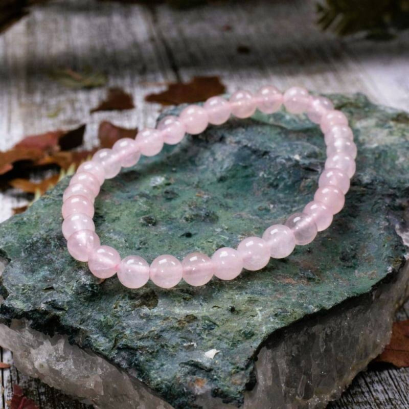 Bracelet Calme Paix et Tendresse avec Pierres Naturelles en Quartz Rose